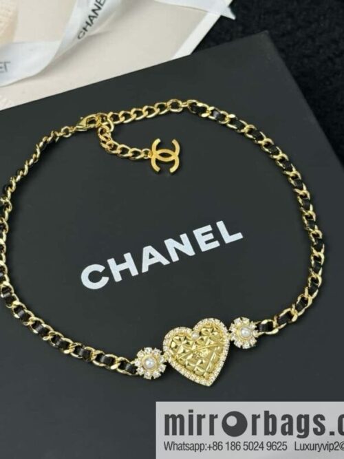 wsxc1720280125921_0-800x800kiwzg4xblqm62860_20250630095101.jpg ❗️New ❗️ Chanel necklace ☀️ new ☑️ Chanel double c gold diamond peach heart love necklace ☀️