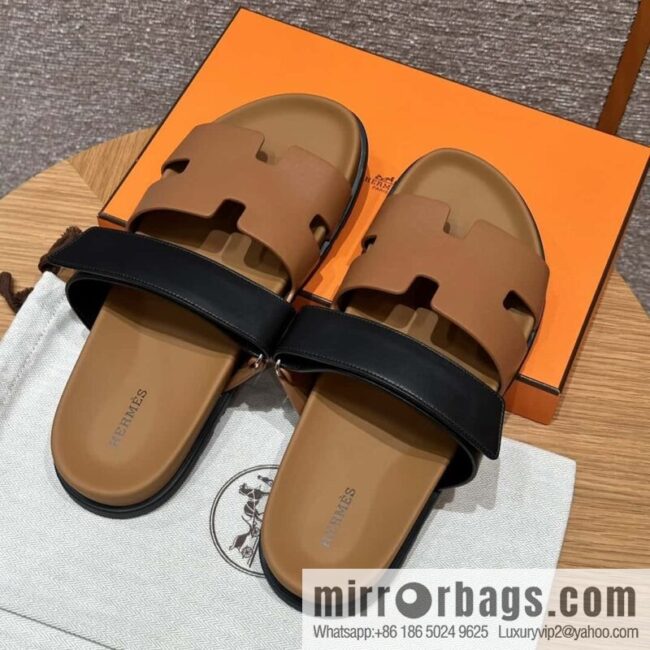 wsxc1720285833250_0-800x800zkg3flo2c1q50266_20250630002048.jpg HERMES 180 CHYPRE SANDAL uncle shoes, lambskin/Natural lambskin lininh/Naturel/black/89/Black