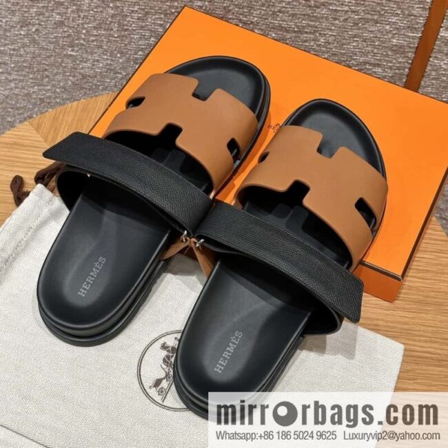 wsxc1720285913816_0-800x800m2u4y3yu35150241_20250630002036.jpg HERMES 180 CHYPRE SANDAL uncle shoes, lambskin/Natural lambskin lininh/palm print/Epsom natural color/Naturel/black/89/Black