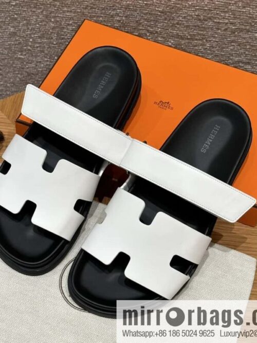wsxc1720286098797_0-800x8005xhd1nyxmqu50185_20250630002008.jpg HERMES 180 CHYPRE SANDAL uncle shoes, lambskin/Natural lambskin lininh white/01/Blanc