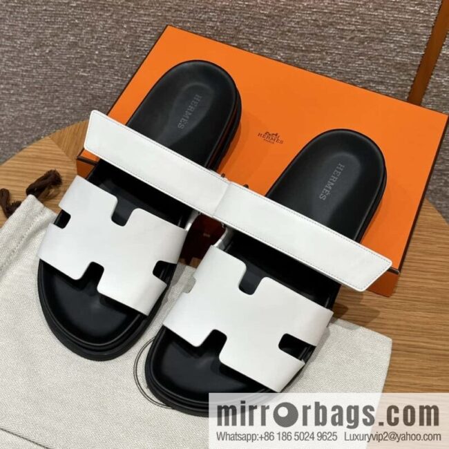 wsxc1720286098797_0-800x8005xhd1nyxmqu50185_20250630002008.jpg HERMES 180 CHYPRE SANDAL uncle shoes, lambskin/Natural lambskin lininh white/01/Blanc