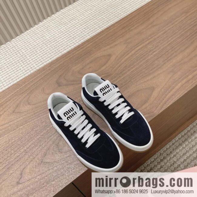 Miumiu ss24 new arrival~ miu\'s 2024 early spring new lace-up casual shoes, this lace-up casual shoes