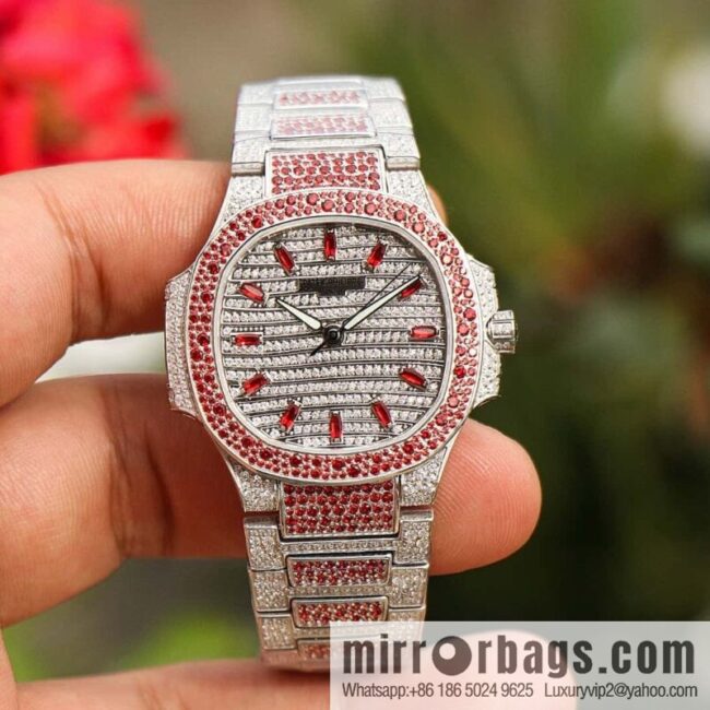 [GR Factory2024 Wall Crack Classic Timepiece Patek. Philippe 7118 Ladies Nautilus, Full Diamond Limited Edition