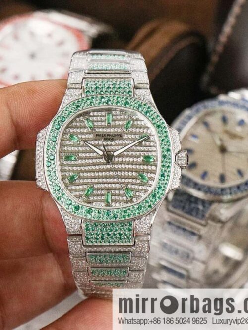 [GR Factory2024 Wall Crack Classic Timepiece Patek. Philippe 7118 Ladies Nautilus, Full Diamond Limited Edition