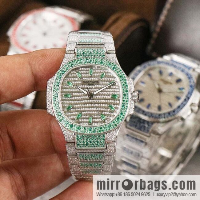 [GR Factory2024 Wall Crack Classic Timepiece Patek. Philippe 7118 Ladies Nautilus, Full Diamond Limited Edition