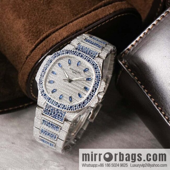 [GR Factory2024 Wall Crack Classic Timepiece Patek. Philippe 7118 Ladies Nautilus, Full Diamond Limited Edition