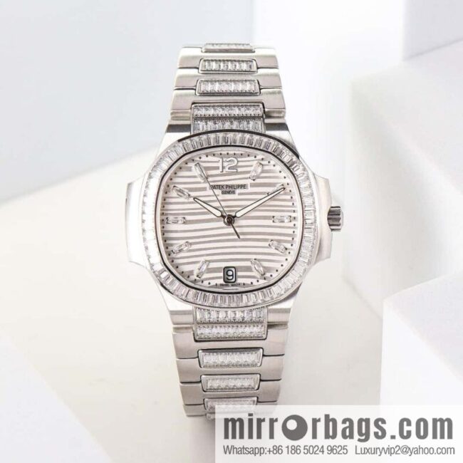 The new model has arrived, Patek Philippe 7014 Ladies Nautilus Platinum T Square Brick Limited Edition Winding Mechanical Movement Watch