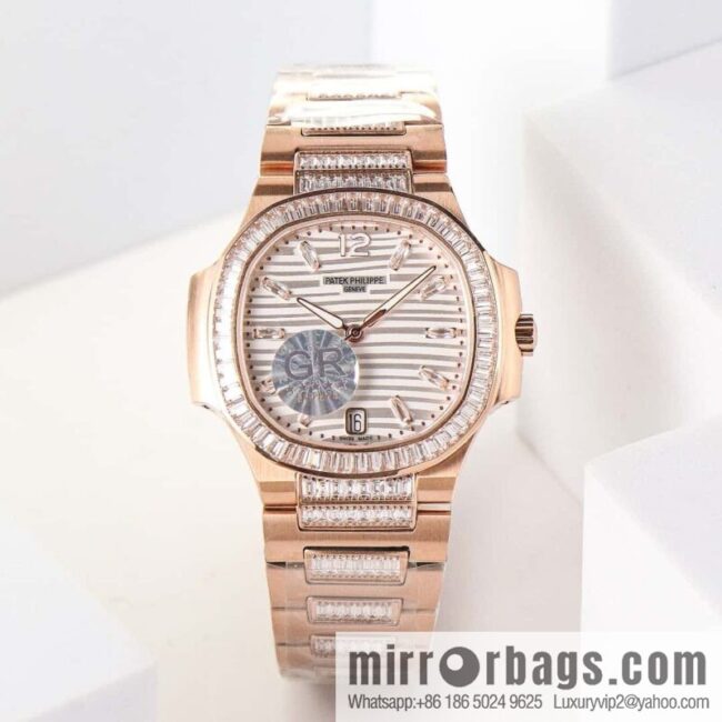 The new model has arrived, Patek Philippe 7014 Ladies Nautilus Platinum T Square Brick Limited Edition Winding Mechanical Movement Watch