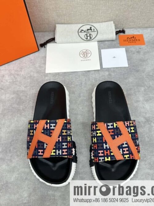 wsxc1720693940671_0-800x800t33xkzeontk38965_20250626052723.jpg 💋💍 H new cross slippers Hermès * Hermès-Shi, the latest classic men\'s Electric slippers