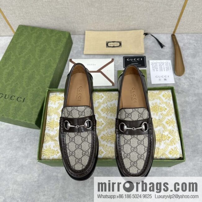 💋💍G Replica Luxury Handbag New Products Men\'s \"G Metal Buckle Loafers\"