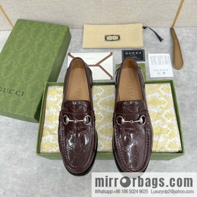 💋💍G Replica Luxury Handbag New Products Men\'s \"G Metal Buckle Loafers\"