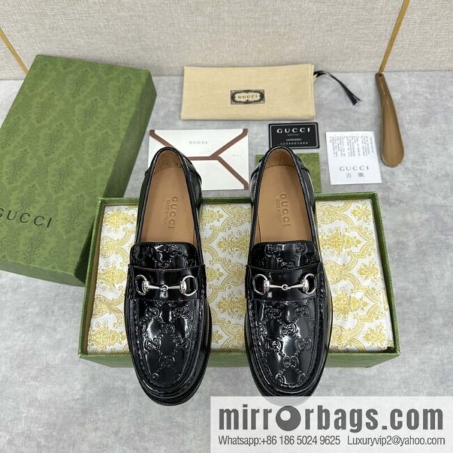 💋💍G Replica Luxury Handbag New Products Men\'s \"G Metal Buckle Loafers\"