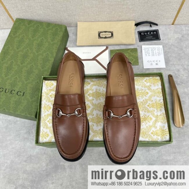 💋💍G Replica Luxury Handbag New Products Men\'s \"G Metal Buckle Loafers\"