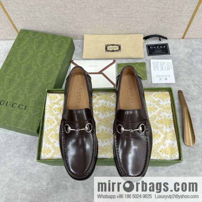 💋💍G Replica Luxury Handbag New Products Men\'s \"G Metal Buckle Loafers\"