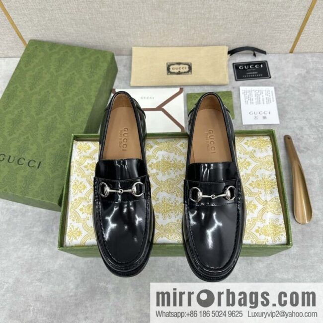 💋💍G Replica Luxury Handbag New Products Men\'s \"G Metal Buckle Loafers\"