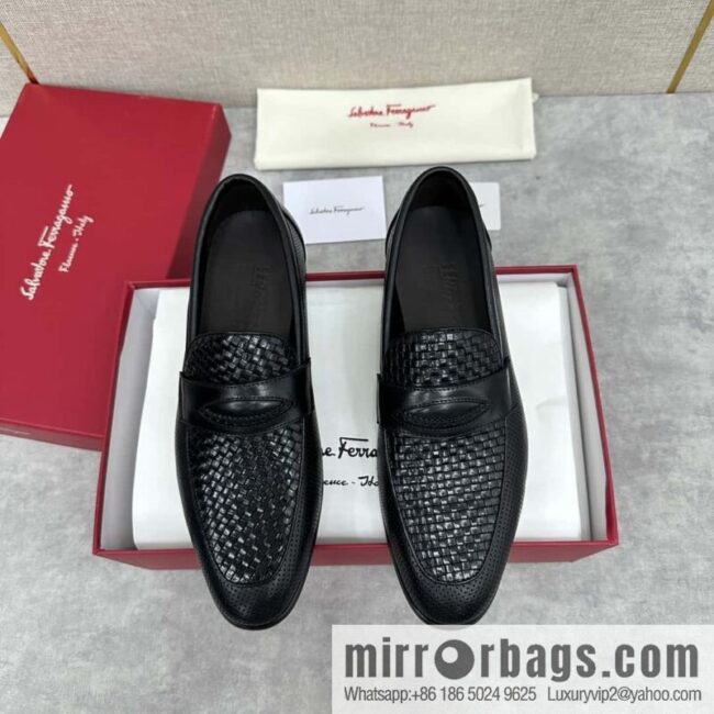 SF fila~ ferragam * classic men loafers leather shoes