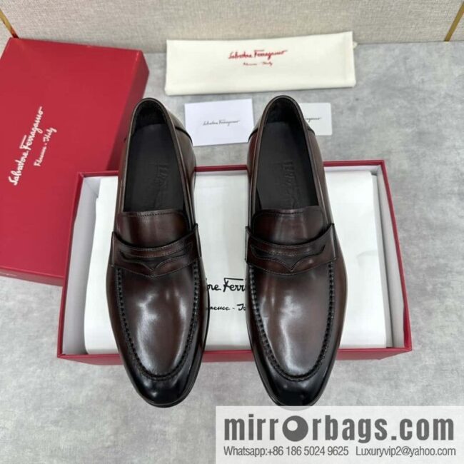 SF fila~ ferragam * classic men loafers leather shoes