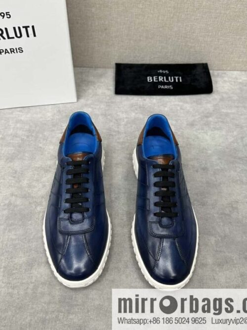 💋💍Berlut Bruti, Brand New Vintage Trainer Leather Sneakers