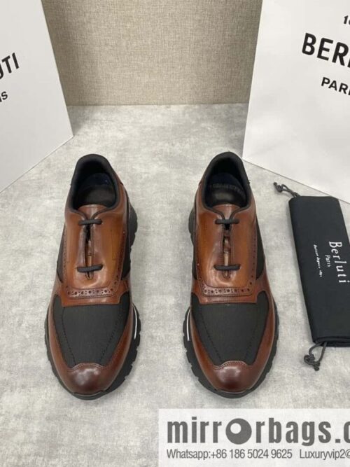 💋💍Berlut Bruti, Upgraded 3rd Generation Private Mold Outsole Fast Track Leather and Nylon Sneakers