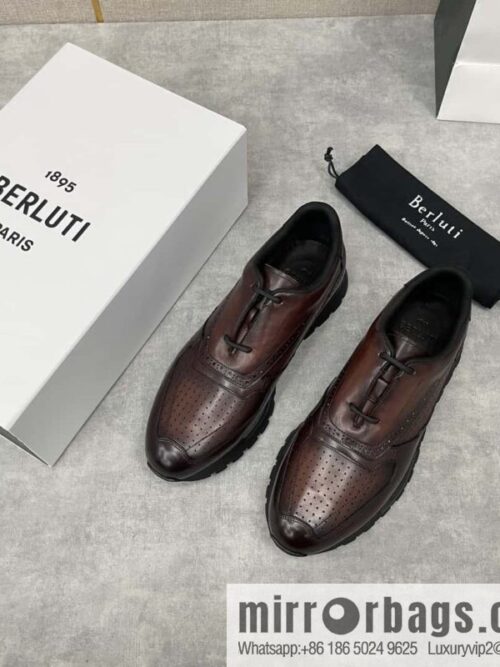 💋💍Berlut Bruti, Upgraded 3rd Generation Private Mold Outsole Fast Track Leather and Nylon Sneakers