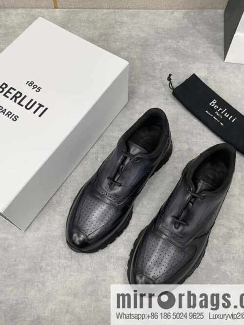 💋💍Berlut Bruti, Upgraded 3rd Generation Private Mold Outsole Fast Track Leather and Nylon Sneakers
