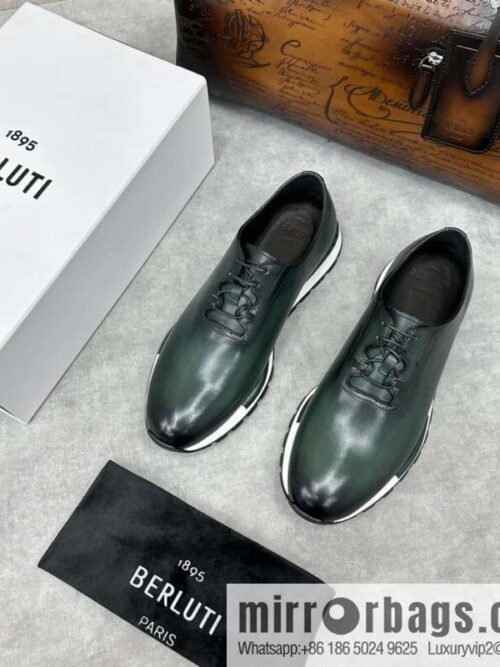 💋💍Berlut Bruti, Upgraded 3rd Generation Private Mold Outsole Fast Track Leather and Nylon Sneakers