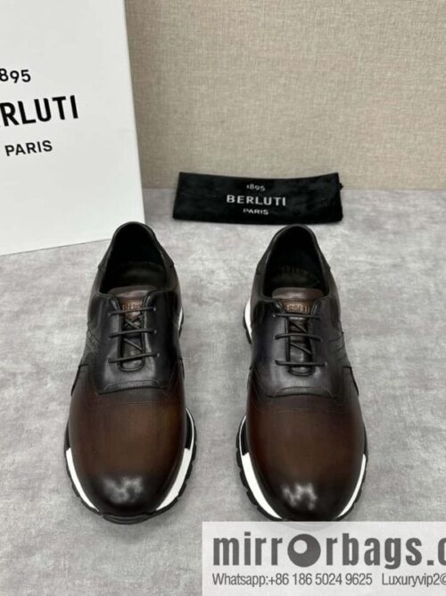 💋💍Berlut Bruti, Upgraded 3rd Generation Private Mold Outsole Fast Track Leather and Nylon Sneakers