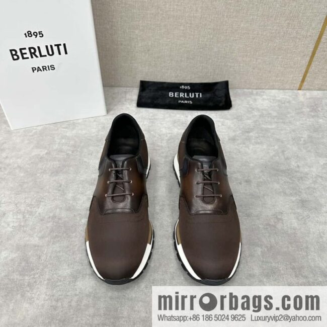 💋💍Berlut Bruti, Upgraded Third Generation Private Model Outsole Run Track Torino Suede Calfskin Sneakers