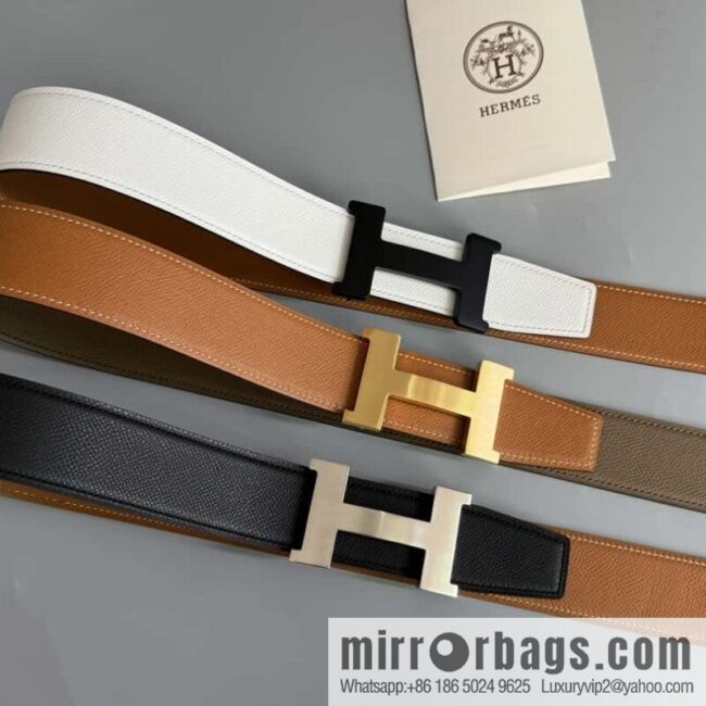 HERMES Double-sided imported palm texture 38mm belt
