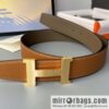 HERMES Double-sided imported palm texture 38mm belt