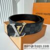 LV letter logo metal buckle double-sided usable belt 4.0cm
