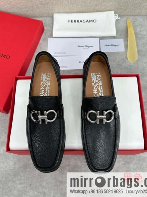 💋💍SF Replica Luxury Handbag, Fira~ Gemu FERRAGAM * Early Spring New Loafers Leather Shoes Gancini Buckle Moccasin Shoes