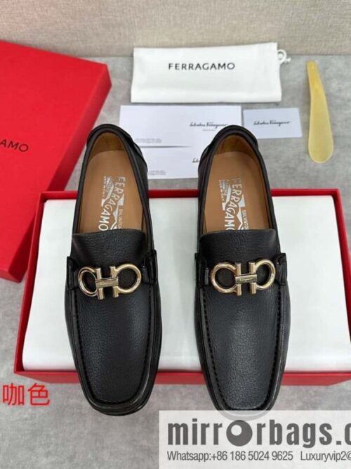 💋💍SF Replica Luxury Handbag, Fira~ Gemu FERRAGAM * Early Spring New Loafers Leather Shoes Gancini Buckle Moccasin Shoes