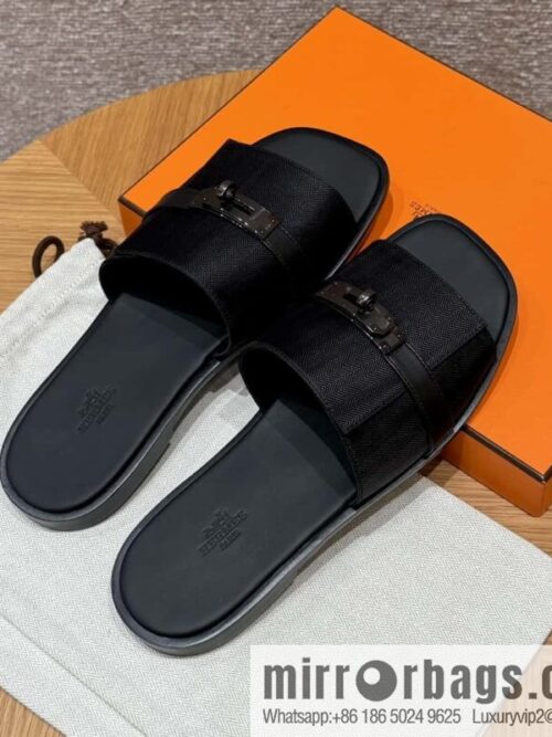 wsxc1722528722753_0-800x800wgqnjex14pb12188_20250625042827.jpg HERMES 183 GABRIEL men\'s sandals, black/ck89/Black calfskin/calfskin