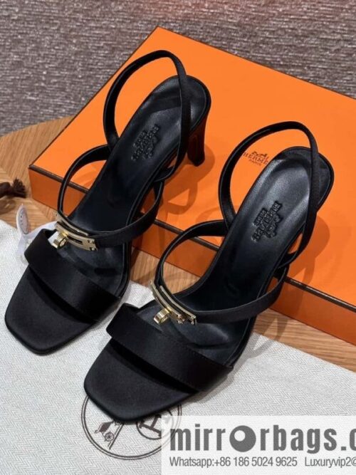 wsxc1722529045891_0-800x800x441jt5nmrh12138_20250625042803.jpg HERMES 160 Glamour sandals 75 ck89/black/black, crepe satin/Crepe satin