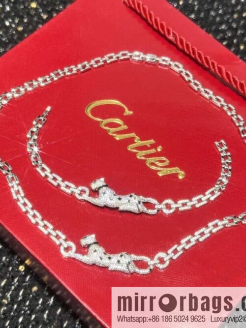 wsxc1724850700720_4-800x800swi1zsosuxk62651_20250630094442.jpg ❗New ❗ ☀ Cartier Cartier Jungle Series Full Diamond Leopard Necklace, Bracelet ☀