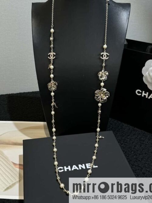 wsxc1726246058926_0-800x800zpqrvta21f062076_20250630020943.jpg ❗️New ❗️☀️ New ☑️ Chanel Golden Camellia Double C Sweater Chain Long Necklace ☀️