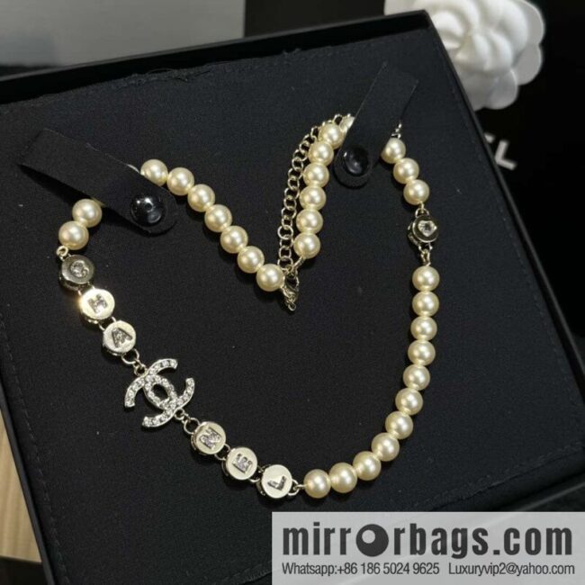 ❗️New ❗️ Chanel necklace ☀️ new ☑️ Chanel double c pearl necklace ☀️
