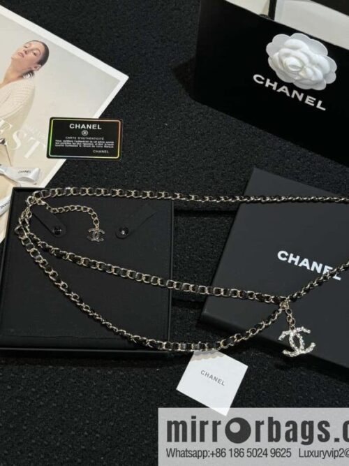 wsxc1727100605669_1-800x800sesmjpopkiz62016_20250630020906.jpg ❗️New ❗️ ☀️ New ☑️ Chanel Double C Black Leather Rope Belt Waist Chain ☀️