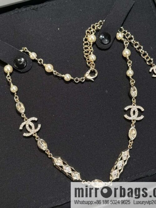 wsxc1727100607747_0-800x800xuzpah42epd62005_20250630020858.jpg ❗️New ❗️☀️ New ☑️ Chanel Double C Horse Eye Rhinestone Necklace ☀️