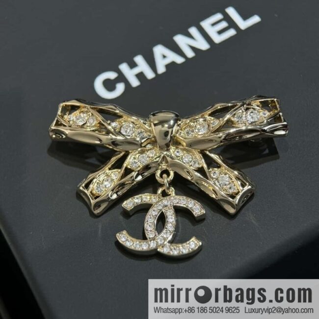 ❗️New ❗️☀️ New ☑️ Chanel Double C Bow Brooch ☀️