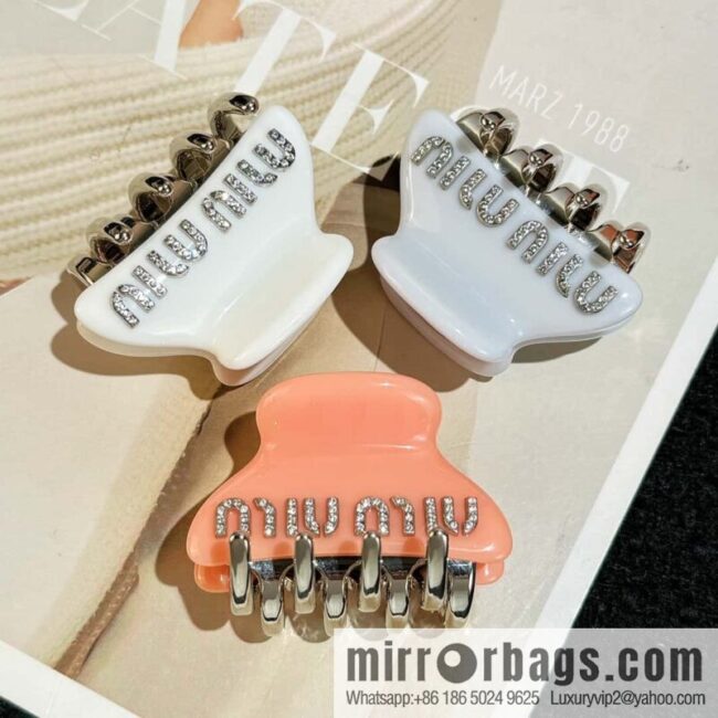 MIU MIU Miu Full Drill Hairpin Hair Grab
