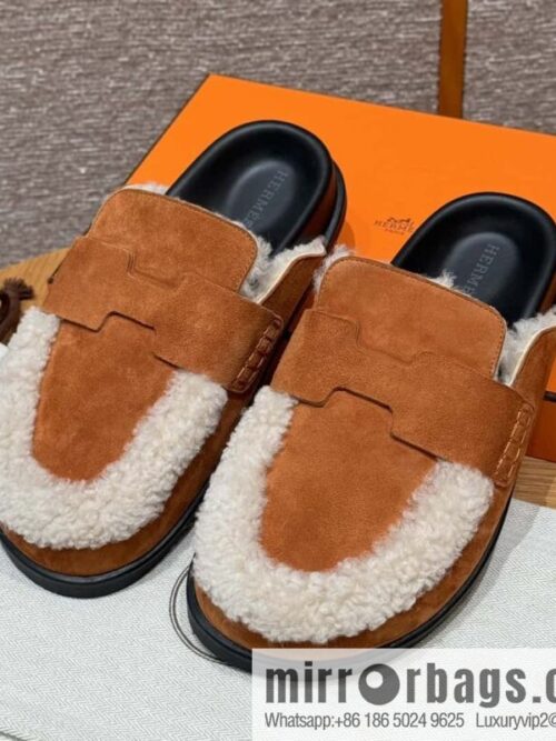 wsxc1727189108360_0-800x800yhcl2kug5af10828_20250625041507.jpg HERMES 190 Go Muller shoes, natural/Natutel suede calf leather/Suede calf leather