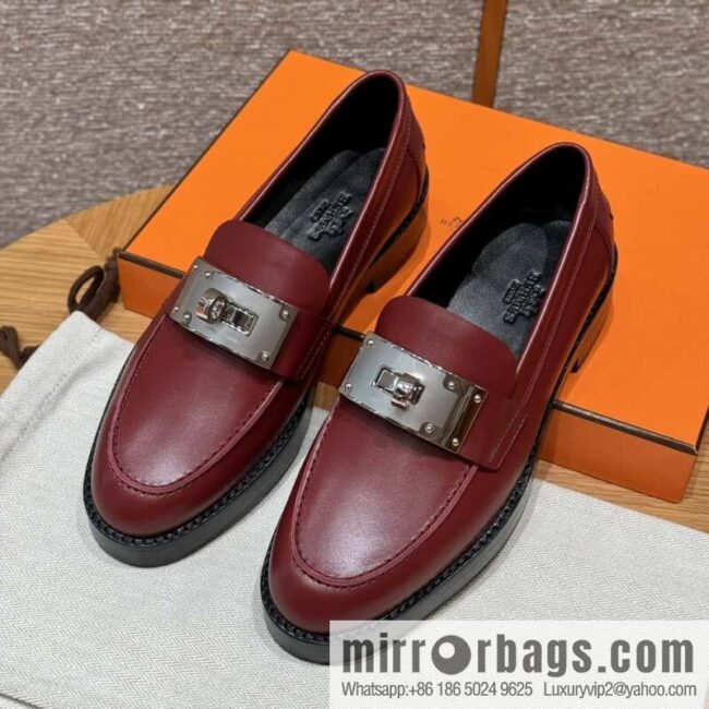 wsxc1727709188475_0-800x800thcnjga1xgz10577_20250625041311.jpg HERMES 101 Hot loafer shoes, Hermès red/Rouge H calfskin/Calfskin