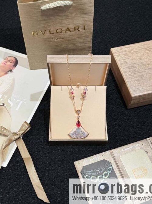 wsxc1729537911071_1-800x800naezm2hmoww40520_20250626061105.jpg ❗️New ❗️ ☀️ original order ☀ BVLGARI DIVAS\'DREAM Liu Yifei same fan necklace, stud earrings ☀️