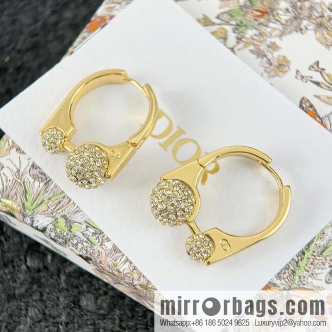 New ☑️ Dior full diamond stud earrings