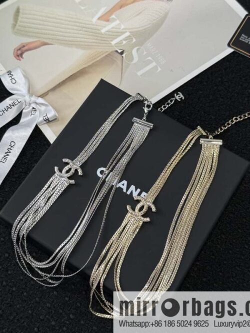 wsxc1729582876785_0-800x800bgzazzdnsnn40368_20250626060631.jpg ❗️New ❗️☀️ New ☑️ Chanel Silver Gold Double C Multi-layer Snake Bone Chain Necklace ☀️