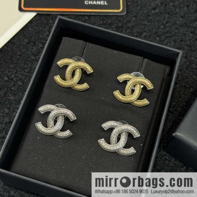 ❗️New ❗️ ☀️ new ☑️ chanel c1 double c stud earrings ☀️