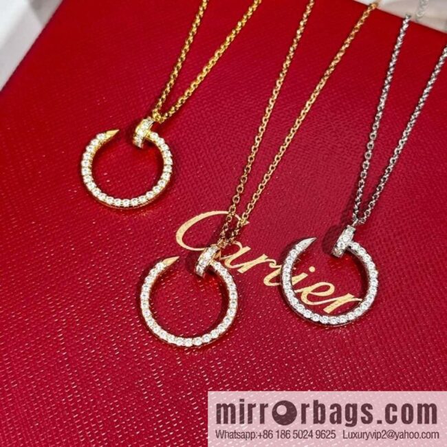 ❗New ❗ ☀ Cartier Cartier Glossy, Full Diamond, Nail Necklace ☀