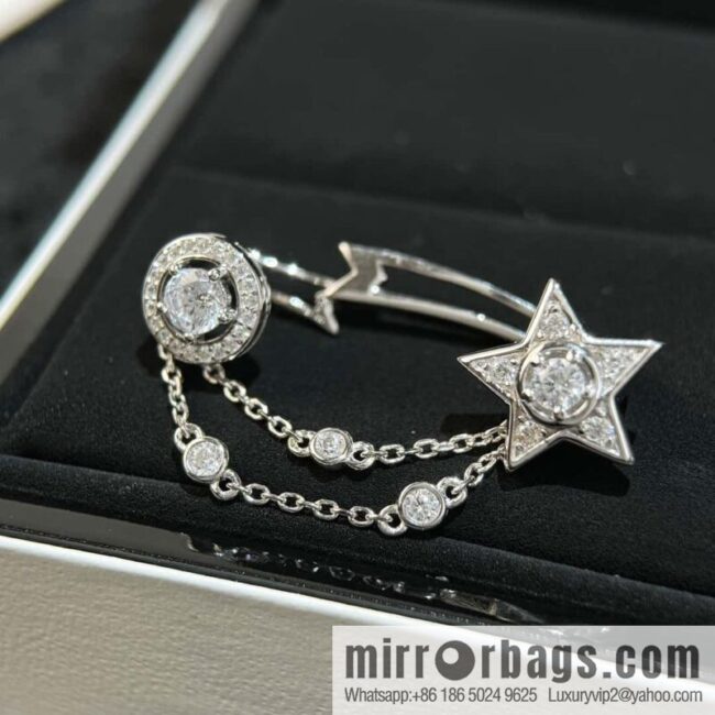 ❗️New ❗️ (single) ☀️ new ☑️ Chanel meteor series LUNE moon star ear hanging earrings ☀️